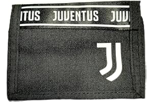 SJ SEVEN SEVEN Portafoglio Uomo -F.C. JUVENTUS Calcio, Nero Bianco - Portamonete con Chiusura Cerniera ZIP - Multi Scomparti Interni - Portafoglio Bambino- Squadre Calcio Serie A - Tifoso Juventino