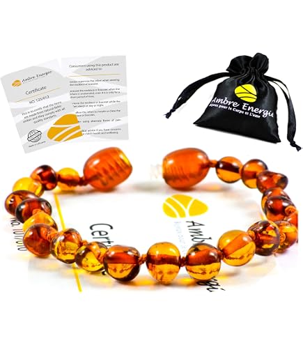 2 Bracelets En Ambre Naturel - Pierre Anti-stress, Extensible, Cadeau Bien-être