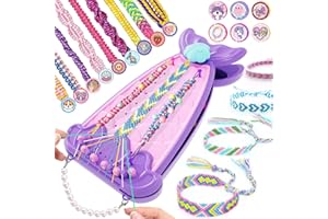 Euclidean Cube 2-in-1-Freundschaftsarmband Selber Machen, Kunst und Handwerk für Kinder im Alter von 6-12 Jahren, Schmuck-Armband-Bastelset für Kinder Geburtstags Weihnachtsgeschenke (Lila)