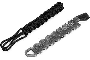 BPSKNIVES BPS Knives Pry Bar - Barra multifuncional Pry Bar de 9,6 cm para equipo - Mango antideslizante, acero al carbono Full-Tang 1066, abridor de botellas/latas - Barra destructora multifuncional.