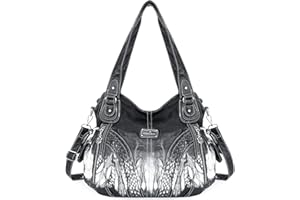 Angel Kiss Women's Handbag with Crossbody Strap Tote-Hobo, 13.84.711.8 inches