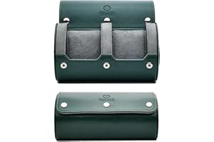 M MIRAGE LUXURY TRAVEL Watch Case for Men - Watch Roll Travel Case - Storage Organizer and Display - Mirage Watch Roll Case…