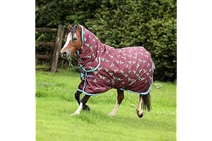 Shires Winnie & Me 200g Mediumweight Pony Turnout Rug - Maroon