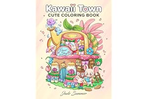 Kawaii Town: Coloring Book with Cute Animals, Tiny Buildings, and Playful Scenes for Stress Relief and Relaxation