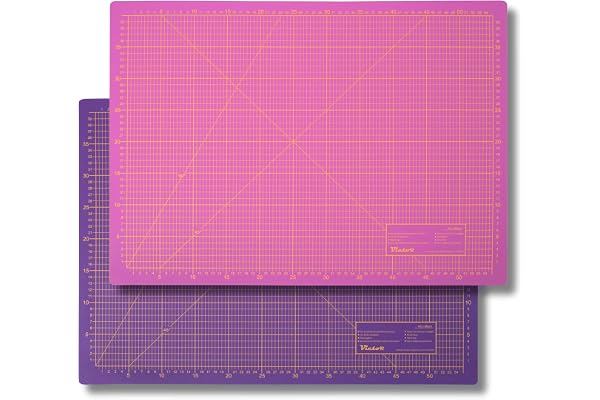 Victor tapis de découpe A1 violet rose 60 x 90 cm 3 plis auto-cicatrisant – support de découpe professionnel pour bricolage et couture, sous-main de bureau