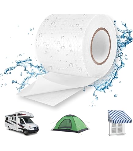 Nastro Riparazione Tende Da Sole - Nastro Adesivo Impermeabile 10cm X 1.5m UV Resistente - Foto 8