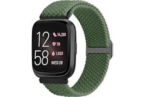TumCez Intrecciato Cinturino Compatibile con Fitbit Versa 2/Fitbit Versa/Fitbit Versa Lite/Fitbit Versa SE Cinturino,Cinturini Elastici Regolabile Nylon Sportivi di Ricambio per Donna Uomo