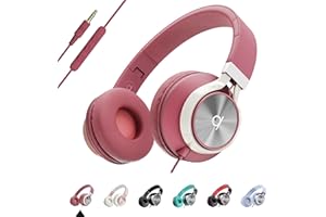 ARTIX CL750 Wired Headphones with Mic and Volume Control — 90% Noise Cancelling Plug In Headphones for Laptop, PC, iPad and Computer Wired, Over Ear Head Phone with Cable — (Foldable, Aux Jack 3.5mm)