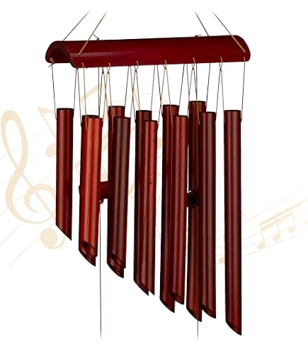 XXL 100cm Windspiel Wind Spiel 12 Bambus Rhren Klangspiel Guter  beruhigender Klang : Amazon.de: Spielzeug