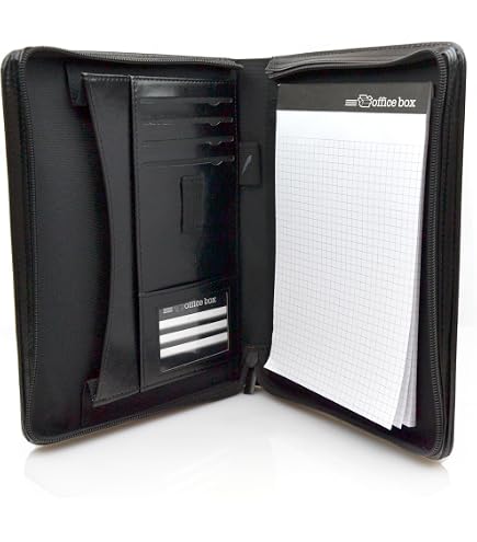 Cuaderno Con Cremallera Eco-eco A4, 30 Bolsillos, 50% Reciclado - 2 Unidades, Negro