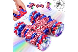 Lyuet Spider Gesture Sensing Remote Control Car, Double Sided RC Cars, Full-Body Light, 2.4GHz Controller, 360° Rotating, Rechargeable Battery (Single remote control)