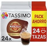 Tassimo Marcilla Espresso | 24 Capsules | Compatible with Coffee Maker Tassimo