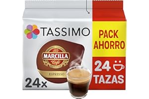 Tassimo Cápsulas de Café Marcilla Espresso | 24 Cápsulas Compatibles con Cafetera Tassimo
