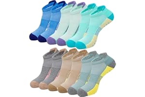 Wostock Chaussettes de Sport pour Femmes 35-40,Socquettes Femme 6 Paires,Chaussettes Running Femme,Respirantes,Multicolore