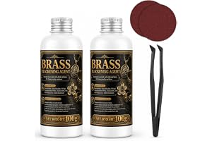 DINGSEN Mässing svärt-set, kall patinering, 2 x 100 g, för antikt utseende | Kall patina för mässing, för koppar och brons, utan uppvärmning behövs, låg lukt och giftfri, för smycken och gör-det-själv