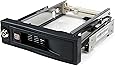StarTech.com 5.25in Trayless Hot Swap Mobile Rack for 3.5in Hard Drive - Internal SATA Backplane Enclosure - Lockable drive bay (HSB100SATBK), Black
