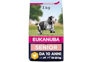 Eukanuba Cibo Secco per Cani per La Cura dei Cani Anziani di Taglia Media, Ricco di Pollo Fresco, 3