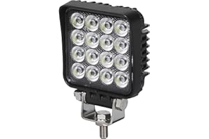 Ryme Automotive Foco de Trabajo LED con Interruptor Encendido · 16W - 1500 Lúmenes - ON/OFF · 10-30V · IP67 · Faro LED adicional Camión, Coche 4x4, Tractor