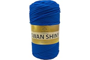 filati italiani Cordino Swan Shiny, Filato Lucido per Borse, 100% Polipropilene 250g (bluette - 26, 250g)