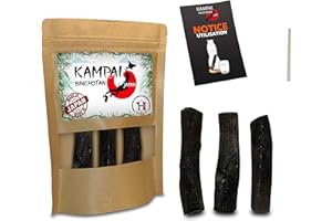 KAMPAI Binchotan Charbon Actif Eau - 3x Véritable Bâton Bio Japonais - Filtre 1.5L / baton - idéal Filtration Eau du Robinet en Bouteille Carafe - Purificateur d'eau - Véritable Chêne de Wakayama
