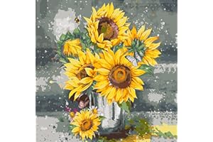 DIAMOND PAINTING FAN HOUSE Fan House Pintar por Numeros Adultos, DIY Pintura por Números, Kit de Pintura al óleo de Lienzo DIY para con Pinceles, Paint by Numbers Pigmento Acrílico 40 x 50cm,con Marco