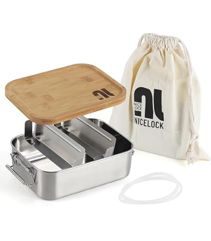 Cofan Set Mit 2 Runden Borosilikatglas-Brotdosen | Bambusdeckel, 620 & 950 Ml