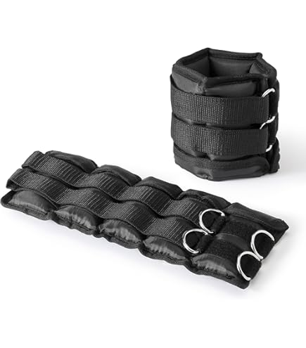 Manchettes Lestées Msports – 0.5 à 3 Kg, Réglables, Avec Poster D’Exercices