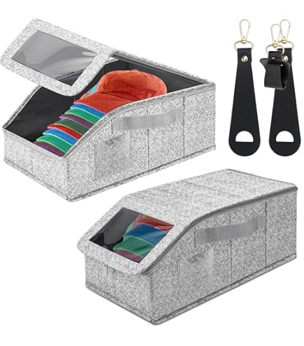 LARGEIGHT Organisateur De Casquettes De Baseball,Boîtier Transparent