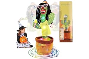 MIAODAM Tanzender Kaktus plüschtier Sprechender Kaktus 60 Musik Singender Kaktus Spielzeug (Tanzender+Singender+Spricht Nach+Leuchten+Aufzeichnung+ Wiederholen+Trommelkaktus)