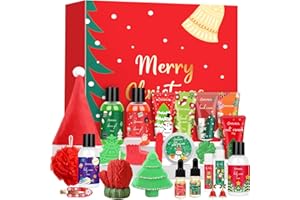 FONTOEN Calendario de Adviento 2025, Calendario de Adviento para Mujeres, Calendario de Belleza Navideño con 24 Productos de Bienestar y Cuidado Corporal, Set de Regalo para Mujeres de Navidad