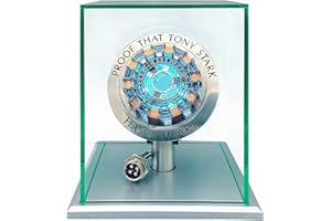 LONYIABBI 1: 1 Iron Man Arc reattore MK1, DIY USB Finited Product, Vibration Sensing, USB Interface, Nessun assemblaggio richiesto, nessun telecomando richiesto, Giocattoli regalo (con vetrina)