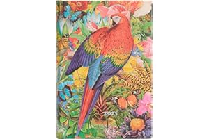 Paperblanks Kalendarz 12-miesięczny 2025, tropikalny ogród, mini, przegląd dzienny, elastyczne zapięcie na tasiemkę