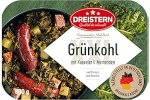 ‎DREISTERN DREISTERN Kale with Kassler and Mettenden 800 g, Hearty Ready Meal in Microwave Bowl, Long Shelf Life Thanks to Natural Preservation, Homemaker Quality