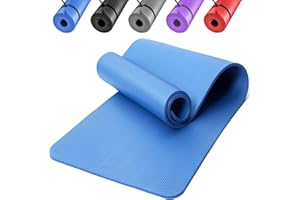 ROMIX Yoga Mat, 15 MM Extra Thick Foam Exercise Mat, 180x60cm Multi Purpose Non Slip Gym Mats with Carry Bag and Strap, Ideal Pilates Workout Mats for Women Men Gymnastics Home and Outdoor Fitness