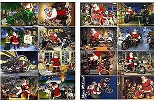 Decoupage Paper Pack (10sheets A4 / 8x12) Vintage Christmas Santa Working Gifts FLONZ Vintage Ephemera by Flonz