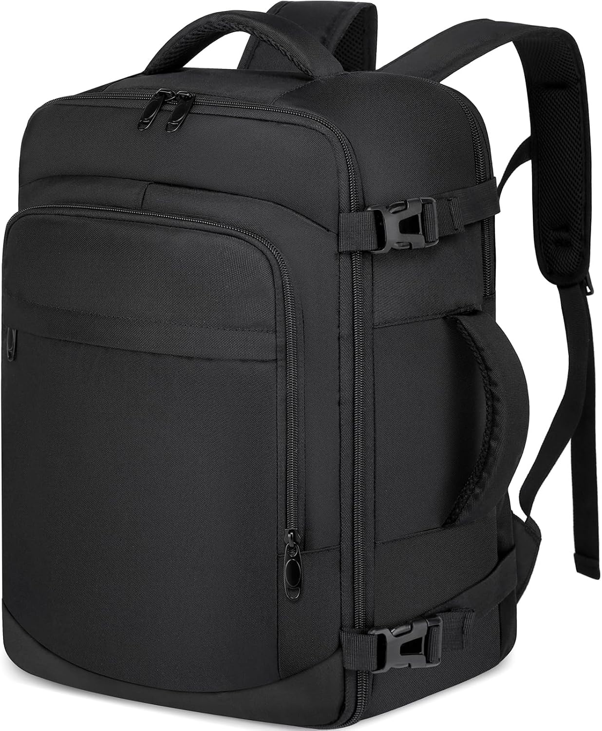 ENZOSUM Mochila Viaje Cabina Avion 40x20x25 para Ryanair Equipaje de Mano 40x20x25 Ryanair Mochila Cabina para Ryanair, Bolsa de Viaje Ryanair Mochilas Hombre Mujer para Ordenador Portátil 20L Negro