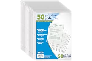 BETTER OFFICE PRODUCTS Better Office Sheet Protectors, 50 Pack