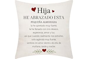 AOCASO Regalo para Hija de mamá papá Funda de cojín para Hija Cumpleaños Año Nuevo Regalo Separado (Hija)