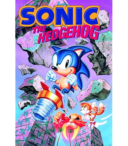 Poster Sonic Officiel 61x91,5 Cm - Déco Murale Gaming Et Pop Culture Pour Chambre Ou Salon - Affiche Licenciée Sega