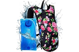 Vibe Festival Gear Mochila de hidratación con bolsa de agua de 2 litros para mujeres, hombres, adolescentes, niños, Hydropack Hydro Sports, al aire libre, correr, camping, senderismo, festivales,