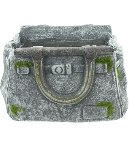 Levandeo Blumentopf ‚Willkommen‘ – Metall-Pflanztasche In Grau/Betonoptik, Mit Griff, 25x26x10 Cm, Für Garten, Terrasse, Balkon