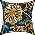 Brvsk Honeysuckle. Embroidery Kit w/Printed Tapestry Canvas (40 × 40 cm) — Embroidery Cushion Kit for Creative Home Décor — Needlework Kit for Adult Beginners