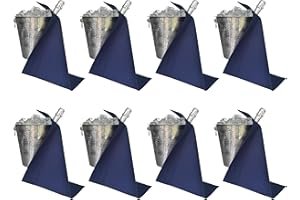 BOTTLECLOTHS - Original Collection, Flaschentücher für Eiskübel, Baumwolle, 42 cm, Eckloch, genähter Kreis (Königsblau, 8 Stück)