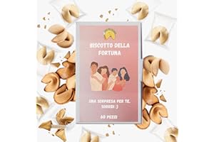 D&D FUN COOKIES - Confezione da 60 Biscotti della fortuna | Perfetto per incontri con i Propri cari | Ottimo come regalo | Ottimo per gli ospiti | Confezionato singolarmente | Vegano