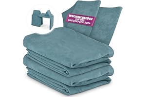 Linodino® Chenille Wechselbezüge für Spielsofas | Kindersofa Cover Set 4-Teilig | Ersatz Bezug Set für Kinder Sofas | Sofabezug | Krabbelkäfer Blau