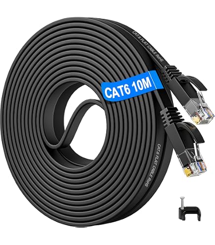 Nixsto Cat6 Ethernetkabel – 3 Meter, Plat, 1 Gbps, Geschikt Voor Gaming En Streaming