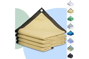 EARNMORE Toldo 5x6m Red de sombreado con 90% de Efecto de sombreado Red de Sombra Red de protección UV Transpirable refrigeración balcón Redes de jardín Red Cortavientos Estable