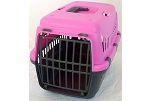 Coingallery Urban Living Pet Carrier Seatbelt Holder Carry Handle Small Animal Transporter Green Grey Pink (Pink)