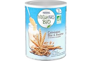 Nestlé Bébé Naturnes BIO Céréales Blé et Avoine - Boîte 240g - Dès 6 mois