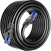 ikbc Ethernet Cable 15 Metres, Cat 6 High Speed Network Cable (15 Clips) | 23AWG Gigabit LAN Cable 15m 10/100/1000Mbps 250MHz
